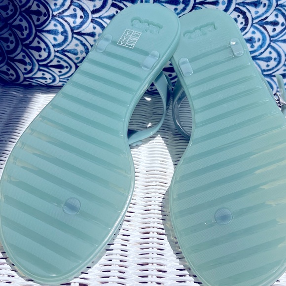 Calling All Mermaids! COACH (NIB, Size 8) Flowery Marine Blue Sandals - Picture 4 of 6